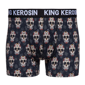 King Kerosin Sugar skull underwear black BOXER SHORTS King Kerosin