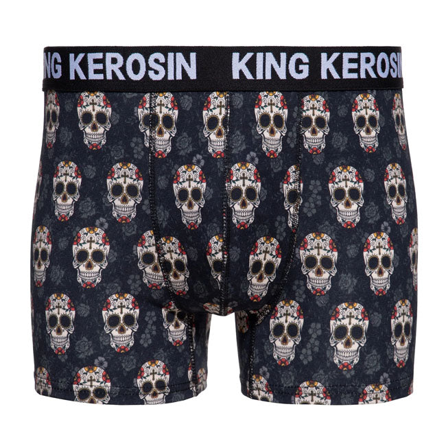 King Kerosin Sugar skull underwear black BOXER SHORTS King Kerosin