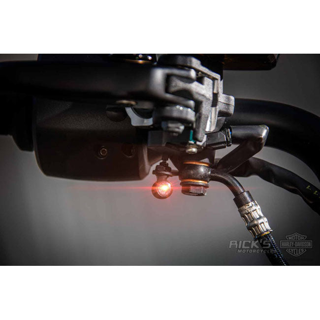 Rick''s Motorcycles, turn signal brackets Atto front. Black TURN SIGNALS MOUNTS Rick''S Motorcycles