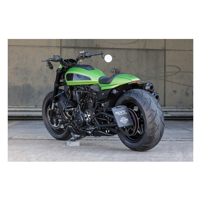 *14 DAYS EXTRA TRANSIT TIME* Rick''s Motorcycles, side mount license plate bracket. Black LICENSE PLATE BRACKETS Rick''S Motorcycles
