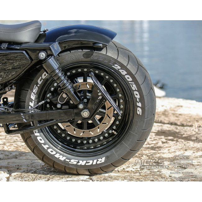*14 DAYS EXTRA TRANSIT TIME* Rick''s Motorcycles, side mount license plate kit short.Black LICENSE PLATE HOLDERS Rick''S Motorcycles