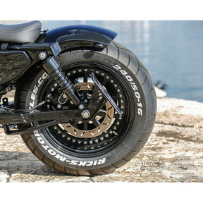 *14 DAYS EXTRA TRANSIT TIME* Rick''s Motorcycles, side mount license plate kit short.Black LICENSE PLATE HOLDERS Rick''S Motorcycles