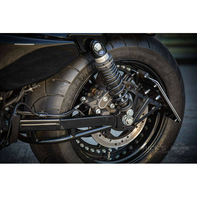 *14 DAYS EXTRA TRANSIT TIME* Rick''s Motorcycles, side mount license plate kit short.Black LICENSE PLATE HOLDERS Rick''S Motorcycles