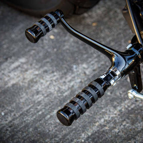 Rick''S Motorcycles, Shift Peg O Ring Style. Black Adj Passenger Peg Kits Rick's Motorcycles