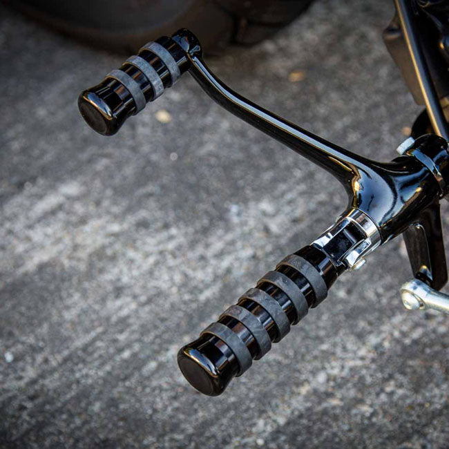 Rick''S Motorcycles, Shift Peg O Ring Style. Black Adj Passenger Peg Kits Rick's Motorcycles