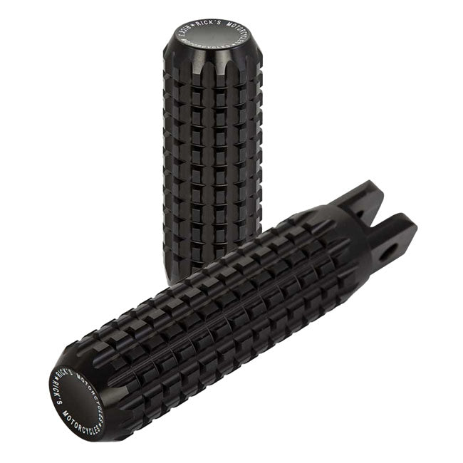 Rick''S Motorcycles, Passenger Foot Pegs Ak 4.7. Black Adj Passenger Peg Kits Rick's Motorcycles