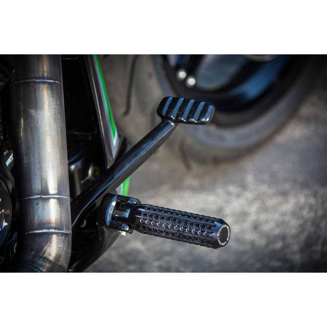 Rick''S Motorcycles, Passenger Foot Pegs Ak 4.7. Black Adj Passenger Peg Kits Rick's Motorcycles