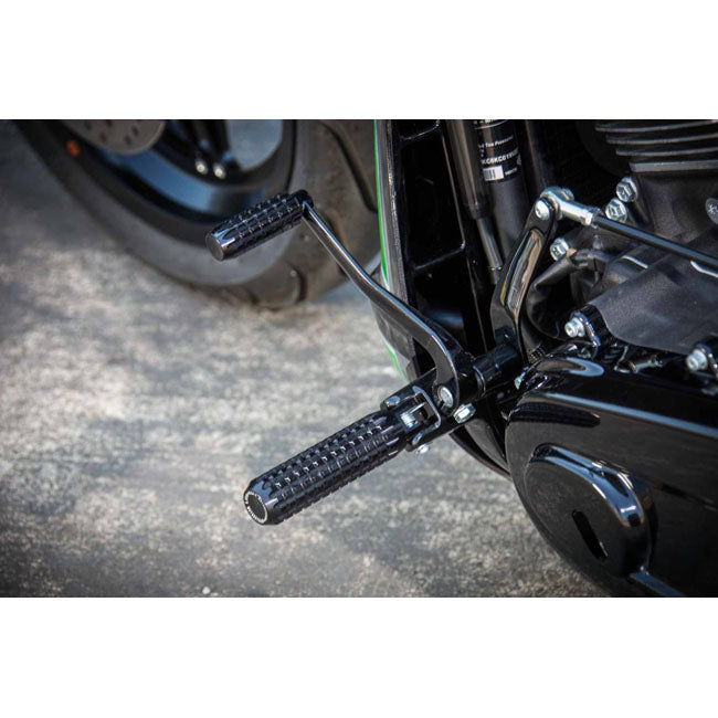 Rick''S Motorcycles, Passenger Foot Pegs Ak 4.7. Black Adj Passenger Peg Kits Rick's Motorcycles