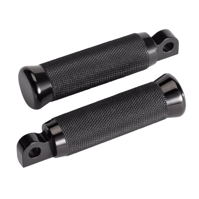 Rick''s Motorcycles, foot pegs Knurled style. Black PASSENGER PEGS Rick''S Motorcycles