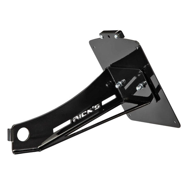 *14 DAYS EXTRA TRANSIT TIME* Rick''s Motorcycles, side mount License plate bracket. Black LICENSE PLATE HOLDERS Rick''S Motorcycles