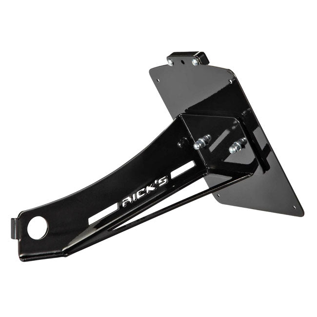 *14 DAYS EXTRA TRANSIT TIME* Rick''s Motorcycles, side mount License plate bracket. Black LICENSE PLATE HOLDERS Rick''S Motorcycles