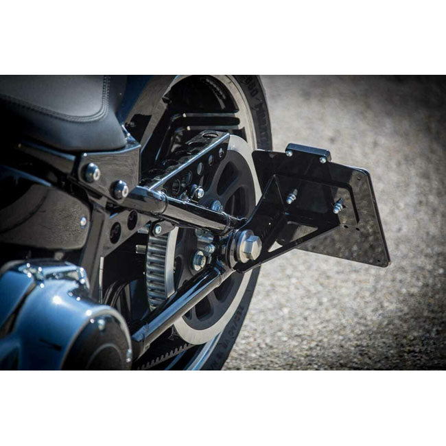 *14 Days Extra Transit Time* Rick''S Motorcycles, Side Mount License Plate Kit Short Black License Plate Holders Rick's Motorcycles