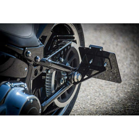 Rick''S Motorcycles, Side Mount License Plate Kit Short Black License Plate Holders Rick's Motorcycles