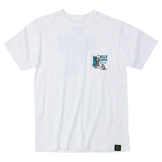 Biltwell Reaper t-shirt white T-SHIRTS Biltwell