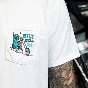 Biltwell Reaper t-shirt white T-SHIRTS Biltwell
