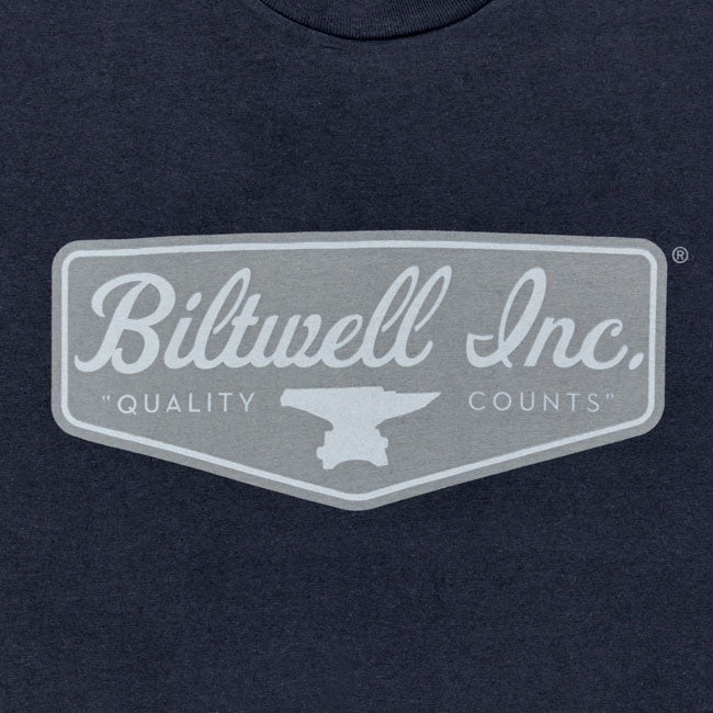 Biltwell Grey shield t-shirt black T-SHIRTS Biltwell
