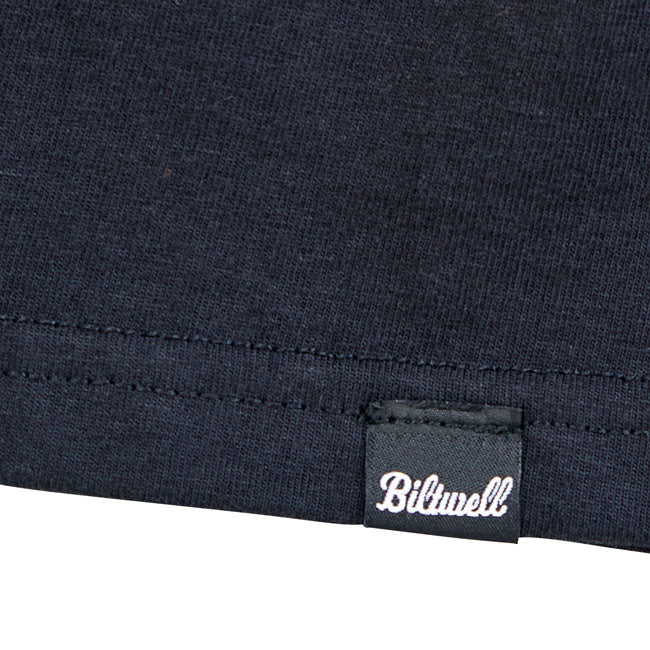 Biltwell Grey shield t-shirt black T-SHIRTS Biltwell