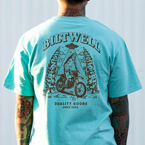 Biltwell Squatch t-shirt chalky mint T-SHIRTS Biltwell