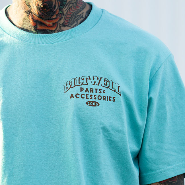 Biltwell Squatch t-shirt chalky mint T-SHIRTS Biltwell
