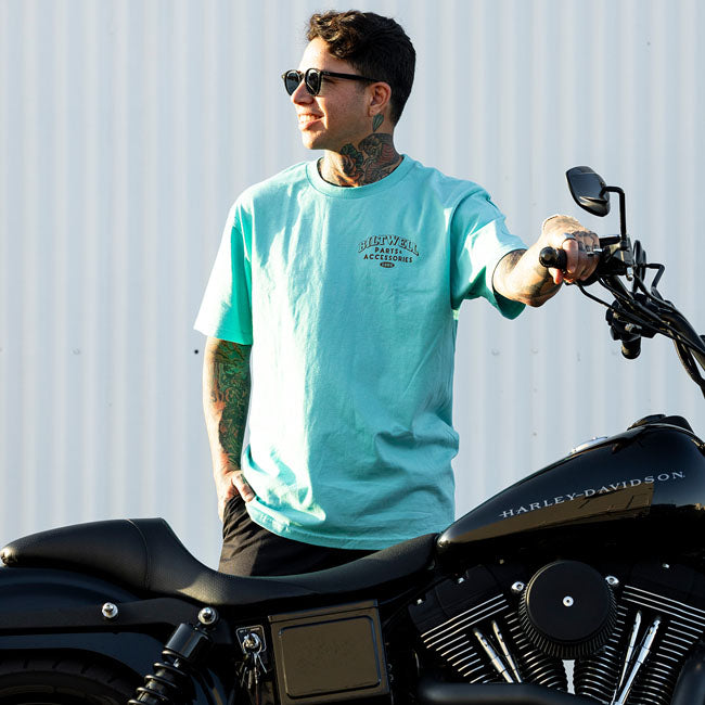 Biltwell Squatch t-shirt chalky mint T-SHIRTS Biltwell