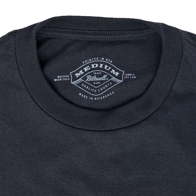 Biltwell Left turn long sleeve t-shirt black T-SHIRTS LONG SLEEVE Biltwell