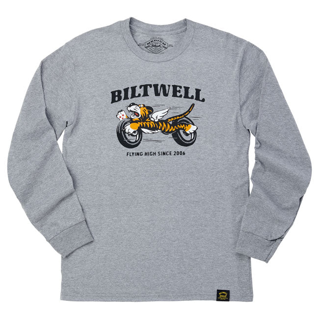 Biltwell Tiger long sleeve graphite T-SHIRTS LONG SLEEVE Biltwell
