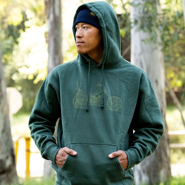 Biltwell Pan hoodie green HOODIES Biltwell