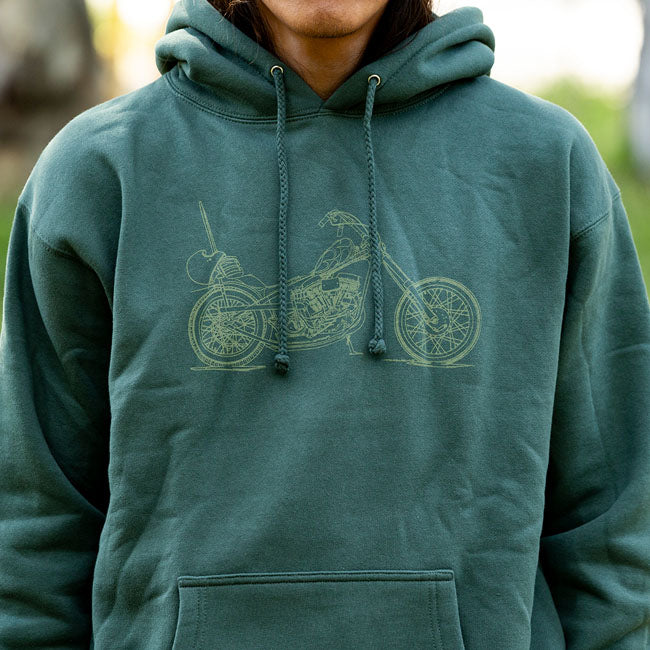 Biltwell Pan hoodie green HOODIES Biltwell