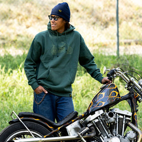 Biltwell Pan hoodie green HOODIES Biltwell