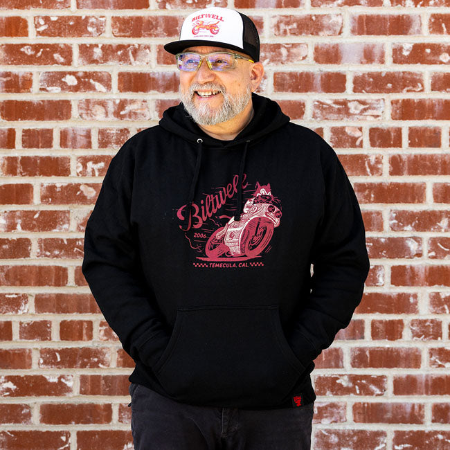 Biltwell Fast Cat hoodie black HOODIES Biltwell