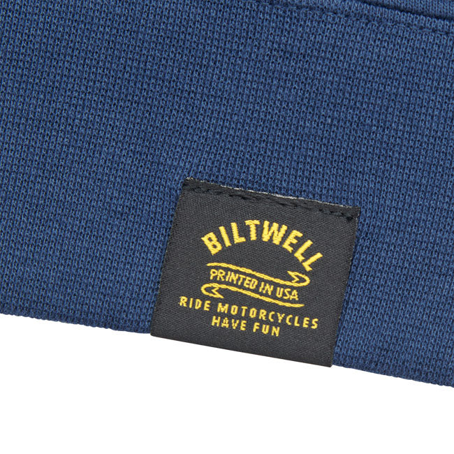 Biltwell Anvil zip hoodie blue HOODIES Biltwell