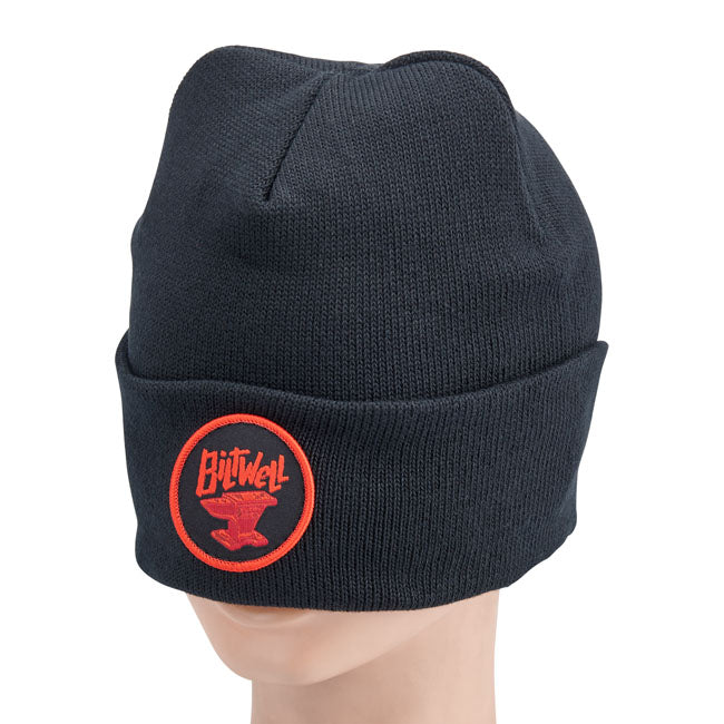 Biltwell Anvil beanie black/red BEANIES Biltwell