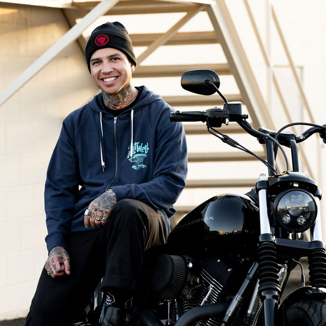 Biltwell Anvil beanie black/red BEANIES Biltwell