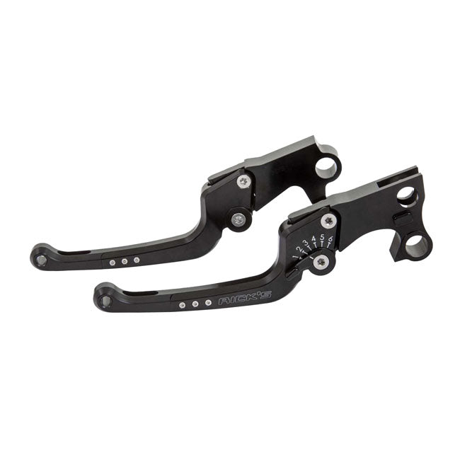 Rick''s Motorcycles, Good Guys brake & clutch lever set Black CLUTCH/BRAKE LEVERS Rick''S Motorcycles