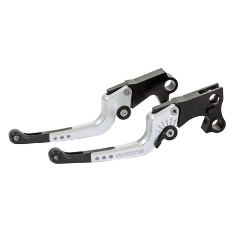 Rick's Motorcycles Adjustable Lever Good Guys Brake And Clutch Kit, Black & Silver