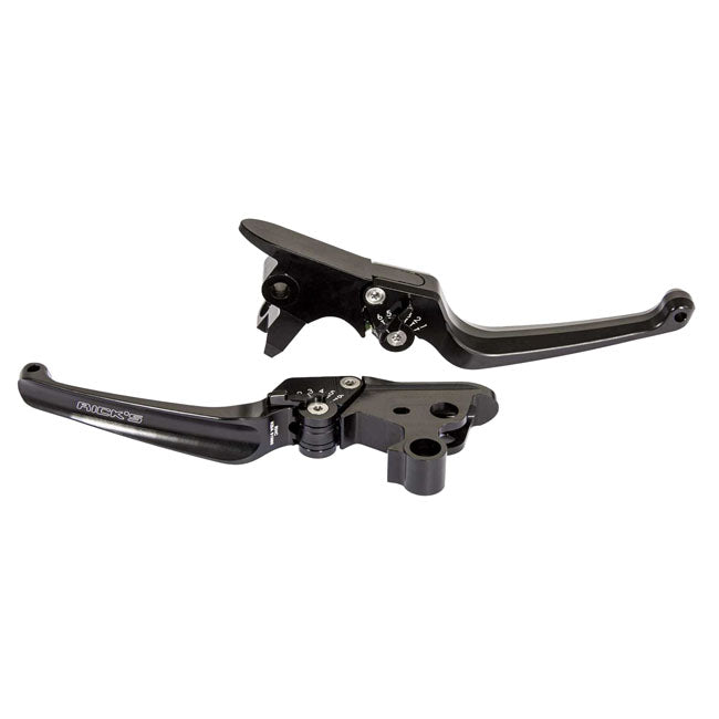 Rick''S Motorcycles, Classic Brake & Clutch Lever Set. Black Clutch/Brake Levers Rick's Motorcycles