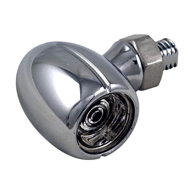 Mini Q, turn signal set. Chrome TURN SIGNALS Mcs
