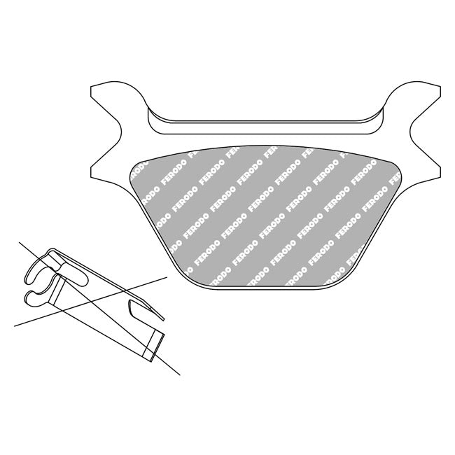 Ferodo, brake pads. Organic P-compound BRAKE PADS Ferodo