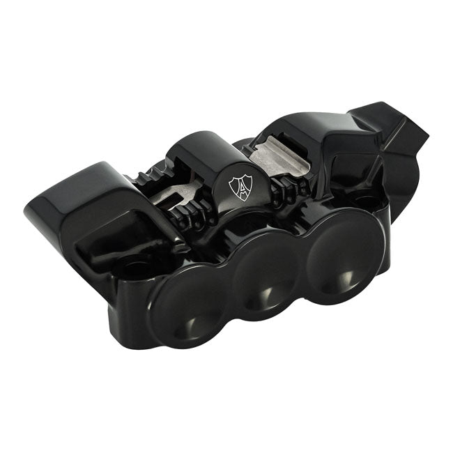 Arlen Ness, 6-p mono-block radial caliper. Right. Black BRAKE CALIPERS Arlen Ness