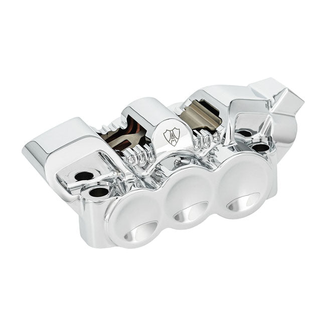 Arlen Ness, 6-p mono-block radial caliper. Right. Chrome BRAKE CALIPERS Arlen Ness