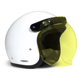 DMD Flip-up bubble visor yellow HELMETS Dmd