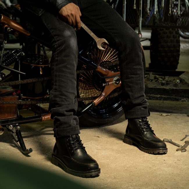 Trip Machine Moc-toe boots black BOOTS Tripmachine