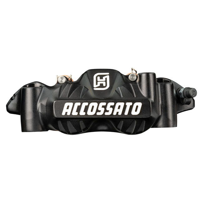Accossato, 108mm monoblock radial brake caliper right. Black BRAKE CALIPERS Accossato