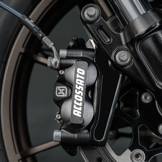 Accossato, 108mm Monoblock radial brake caliper left. Black BRAKE CALIPERS Accossato
