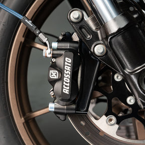 Accossato, 108mm Monoblock radial brake caliper left. Black BRAKE CALIPERS Accossato