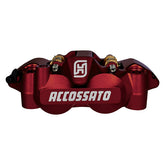 Accossato, 108mm Monoblock radial brake caliper left. Red BRAKE CALIPERS Accossato
