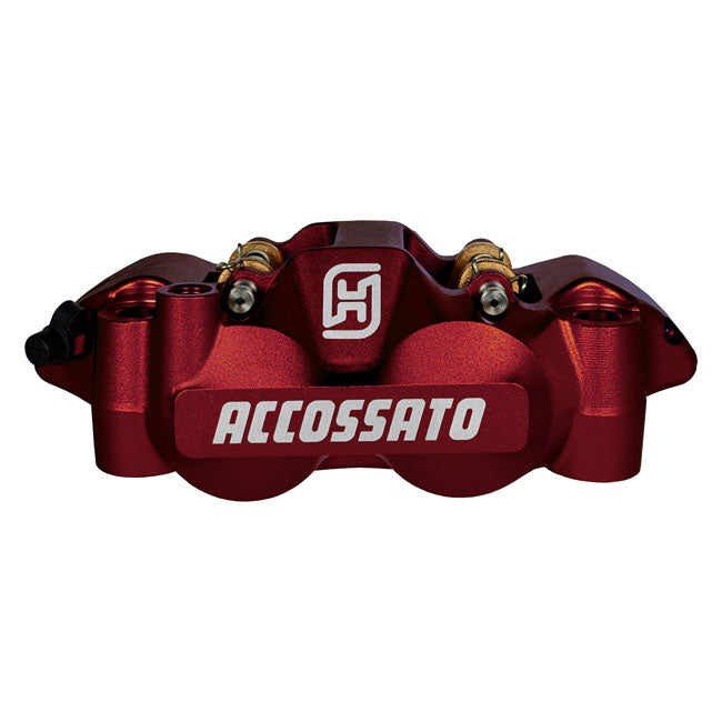 Accossato, 108mm Monoblock radial brake caliper left. Red BRAKE CALIPERS Accossato
