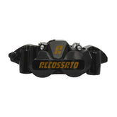 Accossato, 108mm monoblock radial brake caliper left. Black BRAKE CALIPERS Accossato