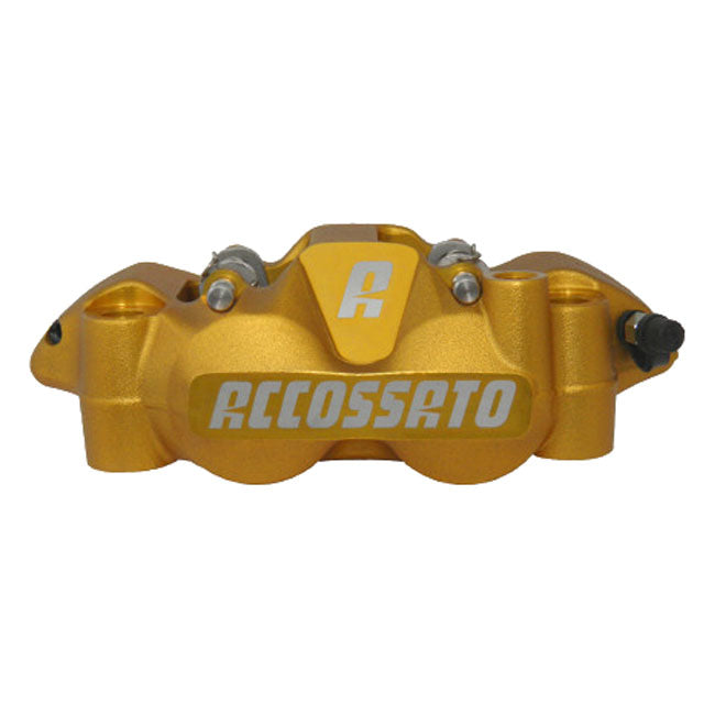 Accossato, 108mm Monoblock radial brake caliper right. Gold BRAKE CALIPERS Accossato