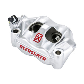 Accossato, 100mm Monoblock radial brake caliper left. Silver BRAKE CALIPERS Accossato